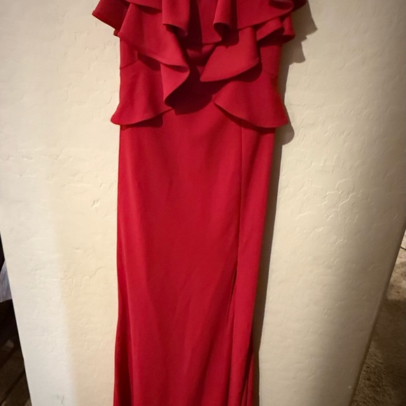 Dresses | Elegant Red Ruffled Dress | Poshmark